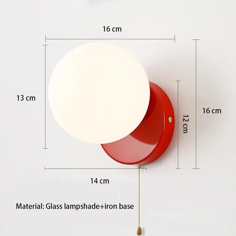 Nordic Cream Style Wall Light Modern Minimalist Corridor Hanging Lamp French Creative Internet Red Bedroom Bedside Lamps Torch