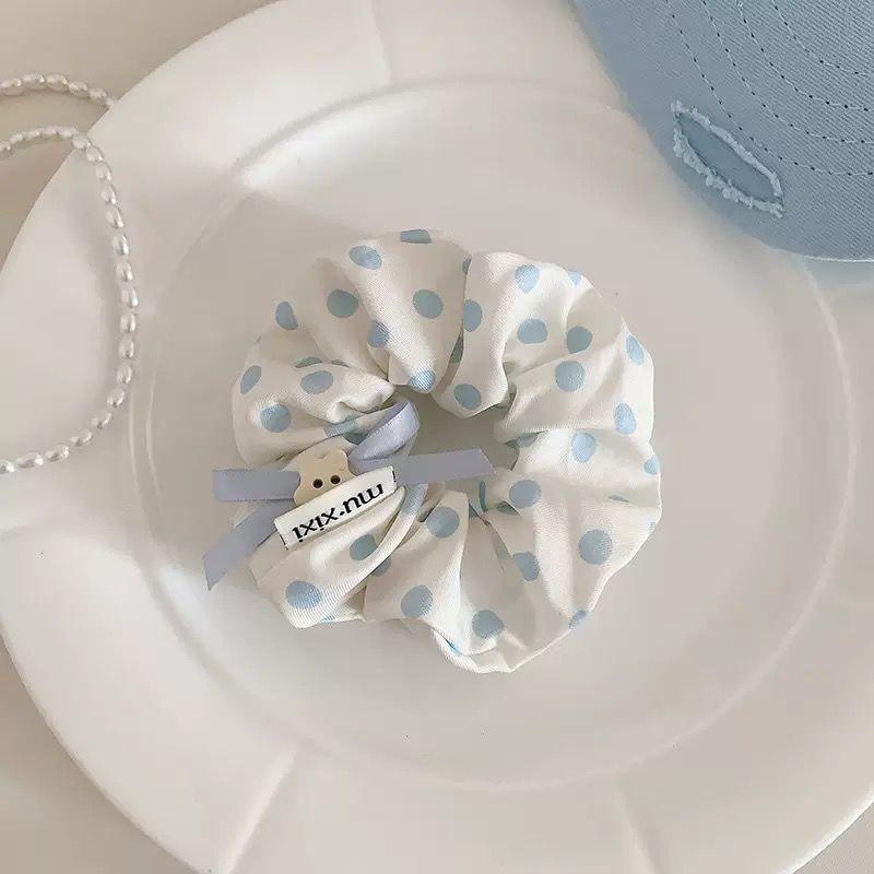 2025 Striped Ball Head Hair Tie: Large Intestine Style for High Ponytails