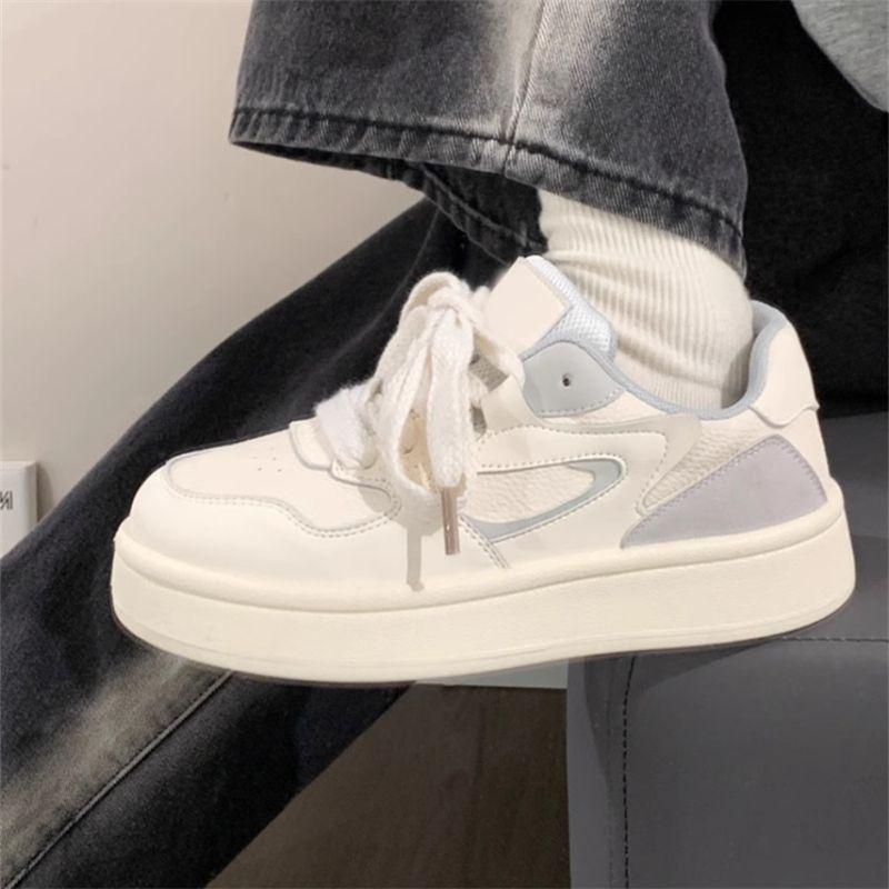 

Молочные фуфу платформа белые туфли женские 2025 новые повседневные женские туфли осень кампус стиль универсальные милые туфли на доске дети 40 серый