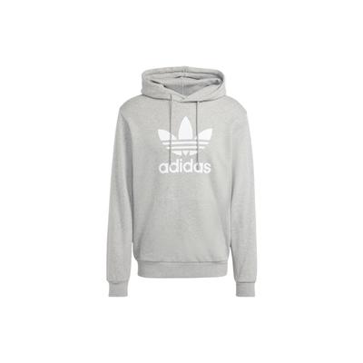 adidas Pánská mikina s kapucí s potiskem loga Originals Trefoil Letter Šedá IA4884