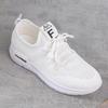 2026 Spring/Summer Women's Knit Casual Solid Color Lightweight Lace-up Flat Shoes - Trendy and Fashionable Sports Style