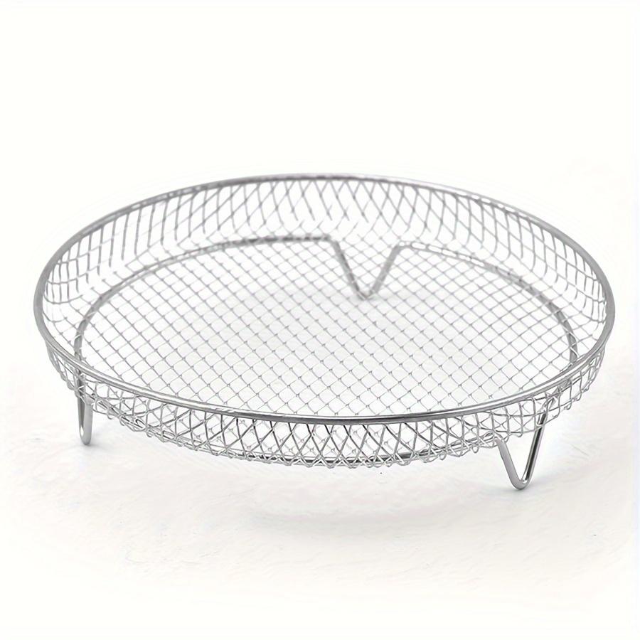 1pc/3pcs Air Fryer Accessories, Round Air Fryer Rack, Multi-purpose Air Fryer Accessories, Steam Rack, Stainless Steel Stackable Rack, Dehydrator