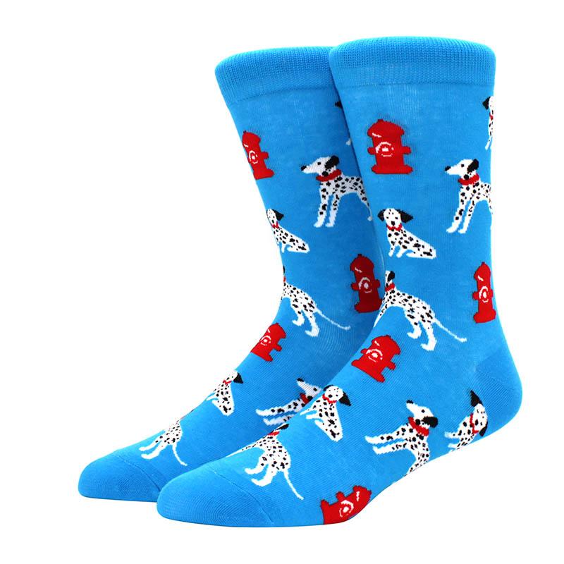 Herren Hip Hop Harajuku Socken Skateboard Karomuster Tiere, Astronauten, Donuts Lustige Mid-Cut Socken