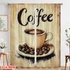 2pcs  2D plane printing Curtains&Window Treatment Morning Brew(1) Polyester Easy Install (without rod) Versatile All Use for
