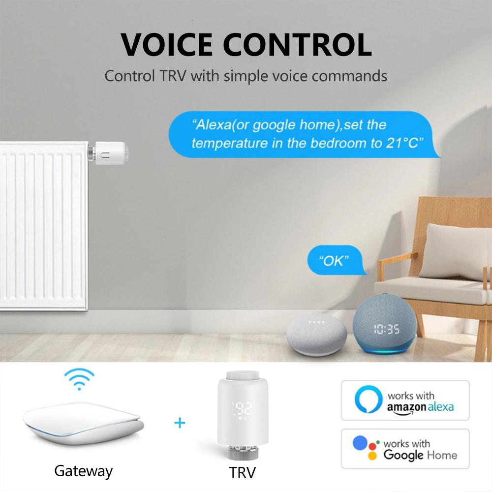 ZigBee 3.0 Smart Thermostat Controller Heater Water Floor Heating Smart Temperature Control Valve Mobile APP Control