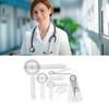 6pcs PVC Material 360° Goniometer Set Transparent Clear Angle Ruler Set  Physical Measurement