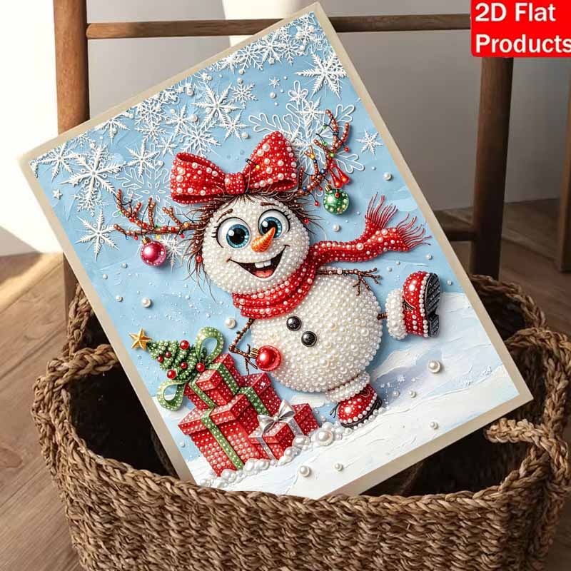 Christmas Pearl Painting Kit Handmade DIY Snowman And Gift Box Home Decoration Painting