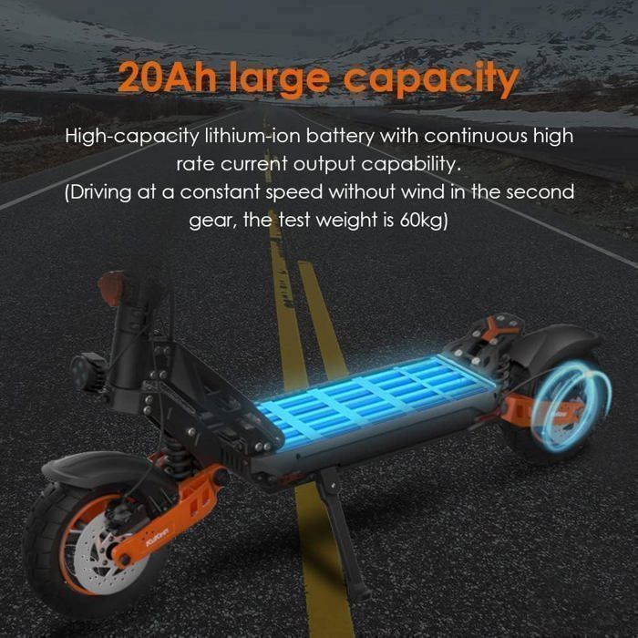 KuKirin G2 MAX - Faltbarer Elektroroller - 1200W Motor - 48V 20Ah Batterie - Reichweite 80KM - Max. 55KM/H - 10'' Räder -