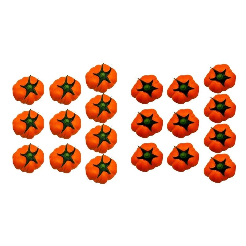 Packung mit 10 Schaumstoff Realistische Kürbisse Festliche Tischdekorationen Außenbereich Innenbereich Künstliches Gemüse Feiertagsdekoration