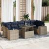 VidaXL Garden Furniture Set with Cushions 8 Pcs Grey Braided Resin Acacia 3326762