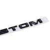 Black CUSTOM Letters Emblems Badge Letter Style 9.13×0.79in 3D Car Bumper Badge Stickers ABS Car Rear Trunk Tailgate Decals