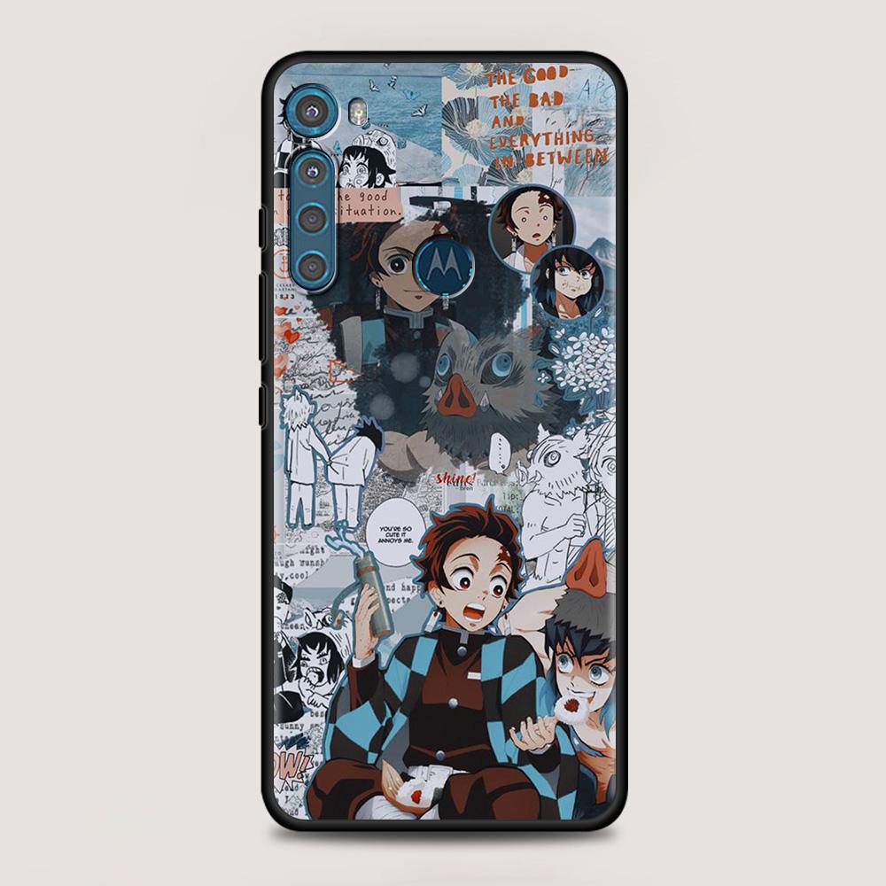 Kimetsu No Yaiba Dämonentöter für MOTOROLA One Fusion Hülle für Moto G10 G9 G8 Plus Play Power One G20 G30 G40 G50 G60 Edge 20