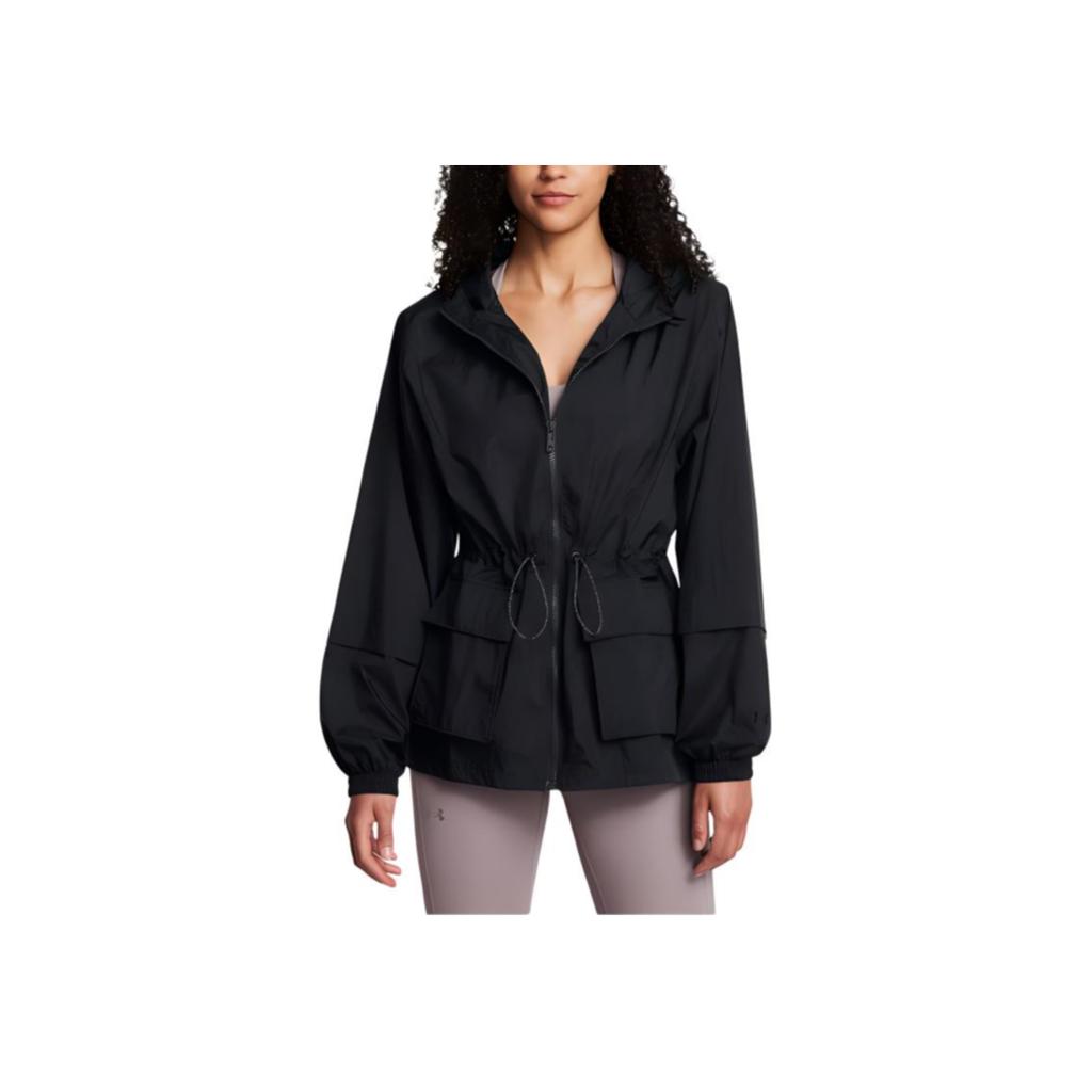 Under Armour Solid Color Zip-Up Hoodie Women jackets Black 1386455-001