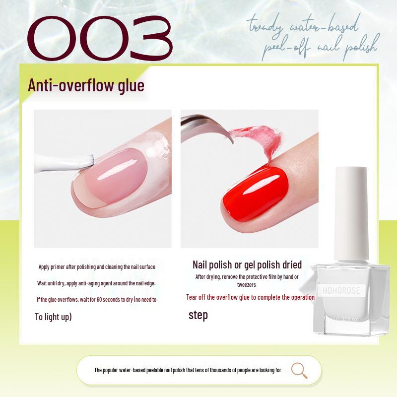 HOHOROSE Quick-Dry Water-Based, Peelable Nail Polish, 10ml, Perfect for Students