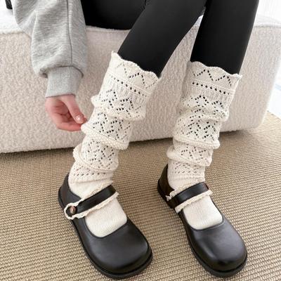 Warm Wool Pile Hollow Calf Socks for Autumn/Winter, Perfect with Snow Boots