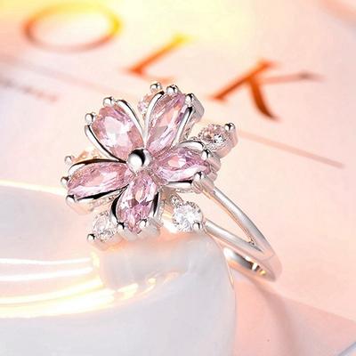European and American Creative Ladies Temperament Flower Ring Fashion Anniversary Gift MIT