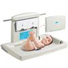 Wall-Mounted Baby Changing Station, Horizontal Foldable Diaper Change Table with Safety Straps and Hanging Rods, Use in Commercial Bathrooms, Daycare
