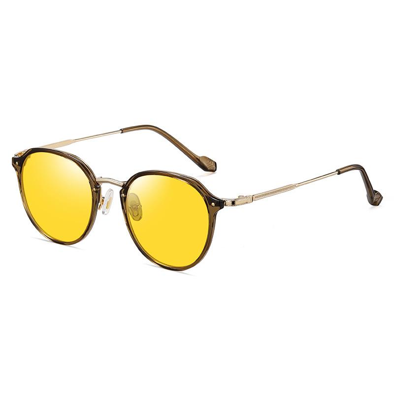 Technical Anti-Blue Glasses Ultra-Light And Versatile Tr Metal Mixed Frame Yellow Film Anti-Radiation Goggles 2347