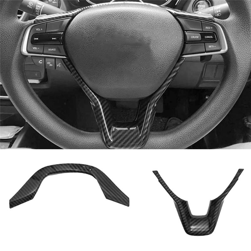 Powerful Car Steering Wheel Cover Trim Carbon Fiber Car Interior Accessories For Honda Accord 2018-