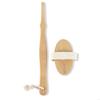 Natural Bristles Back Scrubber Shower Brush With Detachable Long Wooden Handle D X3UC