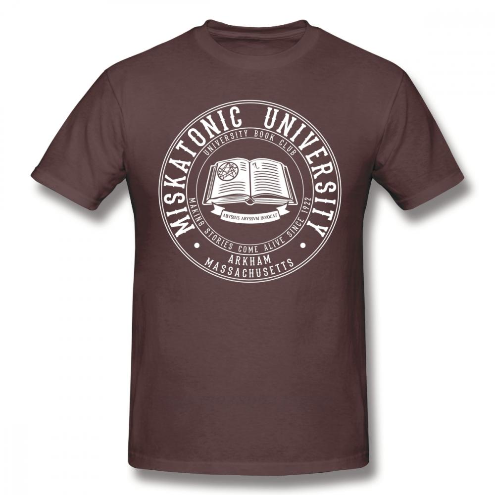 Arkham Horror T Shirt Miskatonic University Book Club TShirt Unisex Short Sleeve 100 Cotton Tee Shirt Oversized Streetwear Tshirt