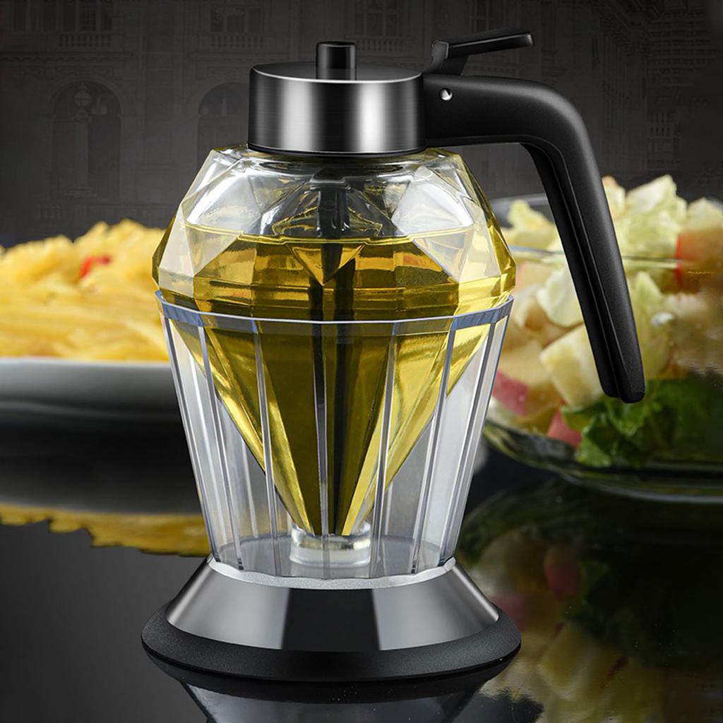 200ML Dávkovač medu ve tvaru diamantu Skleněný dávkovač oleje Láhev na ocet Nádoba na skladování medu Kuchyňské náčiní a potřeby