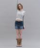 Aendeuel Fade Denim Mini Skirt - Blue