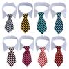 Pet Striped Bow Tie For Dogs Cats Adjustable Magic Stickers Pet Bowtie For Weddings Holidays Parties