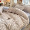 Washed Cotton 4Pcs Set, Spring And Autumn 1.8M Bed Sheet Double Quilt Set 3Pcs Home Textile