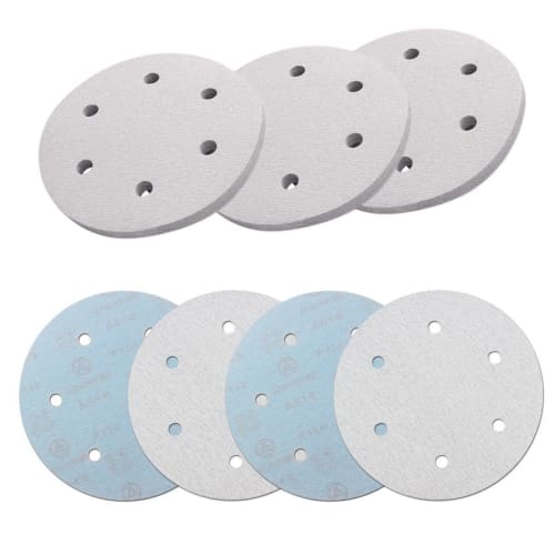6"/150mm Round Magic Sandpaper Discs, 6-Hole Round, 150mm Diameter, 20 Sheets, Available In Grits #80, #120, #180, #240, #320, #600, and #800 (20 Piec