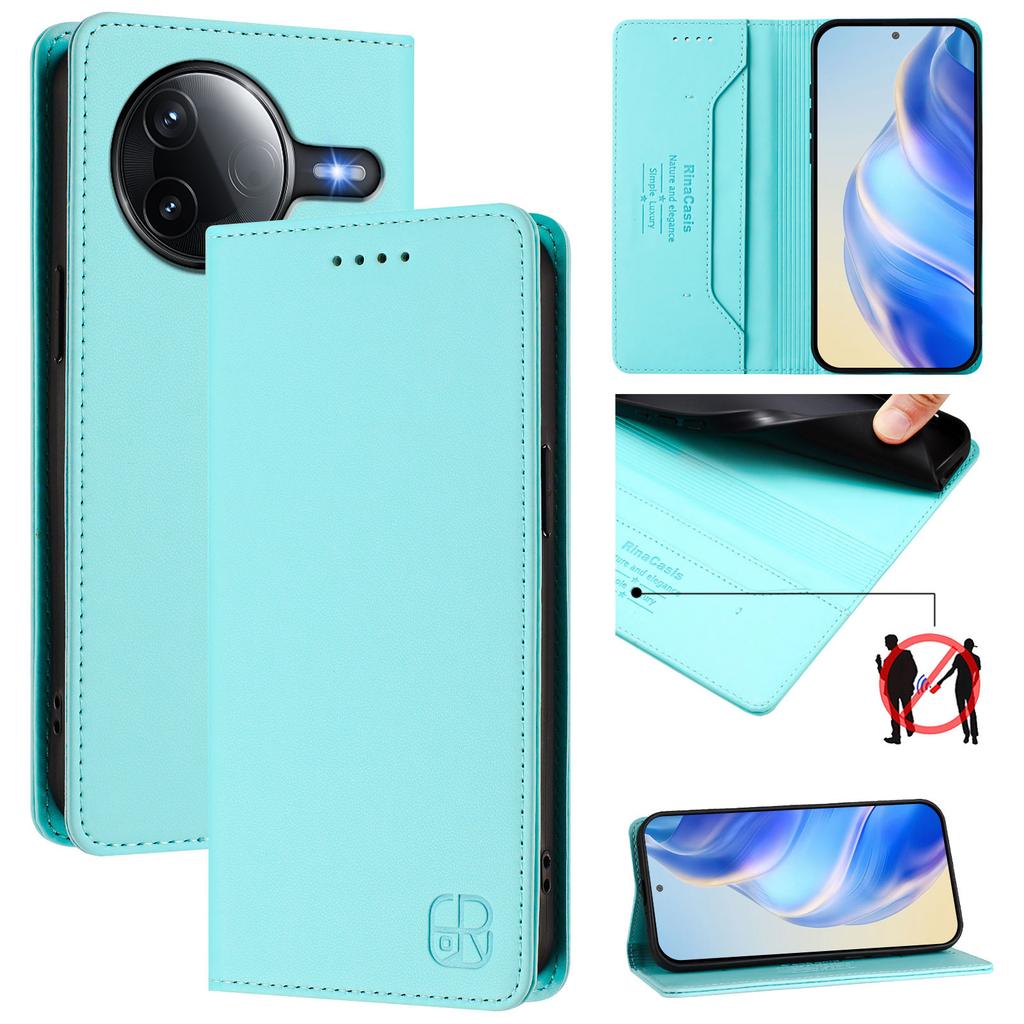 For Xiaomi Poco F7 Pro 5G/Xiaomi Redmi K80 5G/Xiaomi Redmi K80 Pro 5G/Xiaomi Poco F7 Ultra 5G Phone Cover with RFID Blocking Wallet Stand