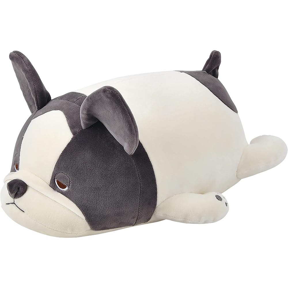 Ribuhato Marshmallow Animal Bolster Cushion French Bulldog 27cm Soft Plush Pillow