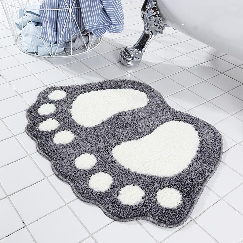 Cute Paw Non-slip Bathroom Entrance Mat - Water Absorbent and Non-slip Foot Rug