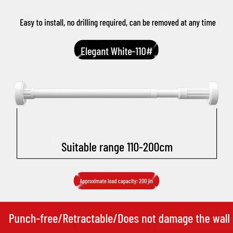 Teleskopische Edelstahl Kleider- & Duschvorhangstange