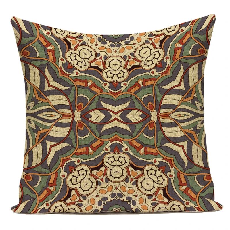 Polyester Decorative Pillows Geometric Mandala Boho Sofa Home Decor Pillow Cushion Cover For Living Room Capa De Almofadas