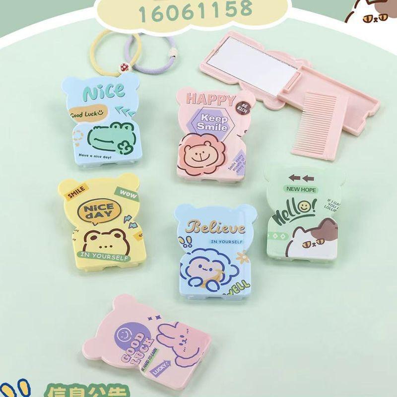 Creative Simple Solid Color Folding Mini Portable Hair Comb For Students