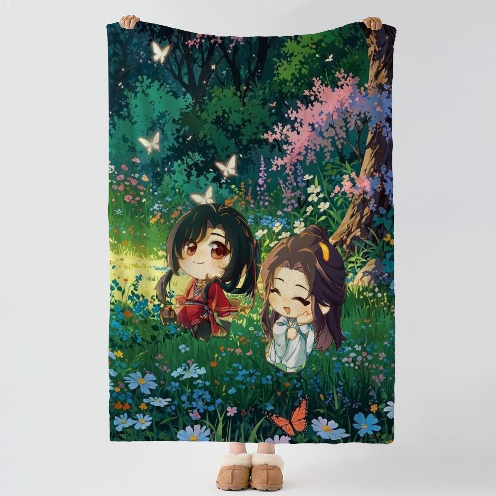 Anime H-Heaven Officials Blessing-g Throw Thick Comfort Flannel Quilt, Multi-scene Use Indoor Outdoor Daily Nap