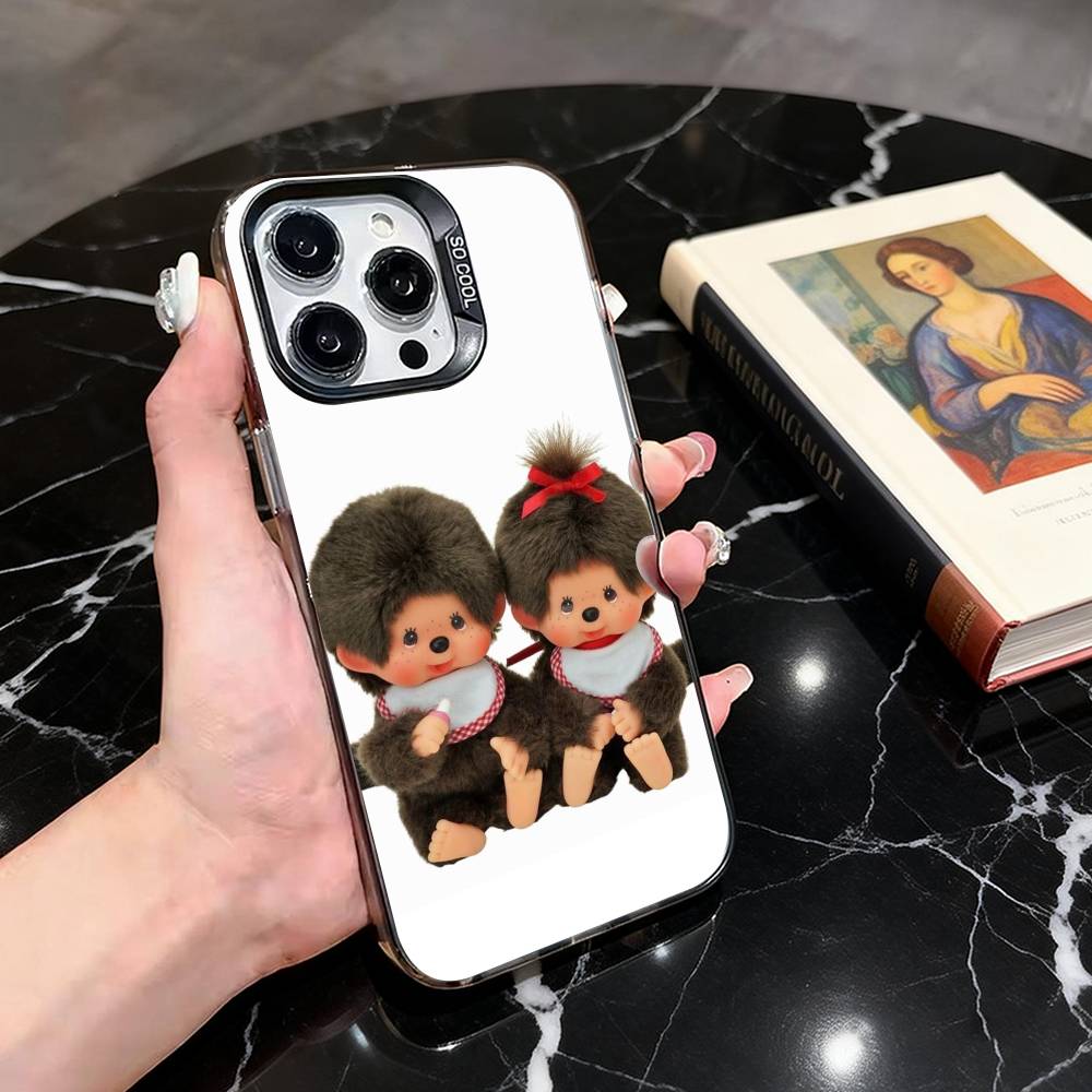 

Cute M-monchhichis-s Phone Case For iPhone 17,16,15,14,13,12,11 Plus,Pro Max,XS,Colorful Silver Phone case Funda Cover iPhone12PRO