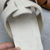 Johnature Retro Genuine Leather Flat Slippers Leisure Versatile Round Toe Soft Sole Women Outdoor Slides