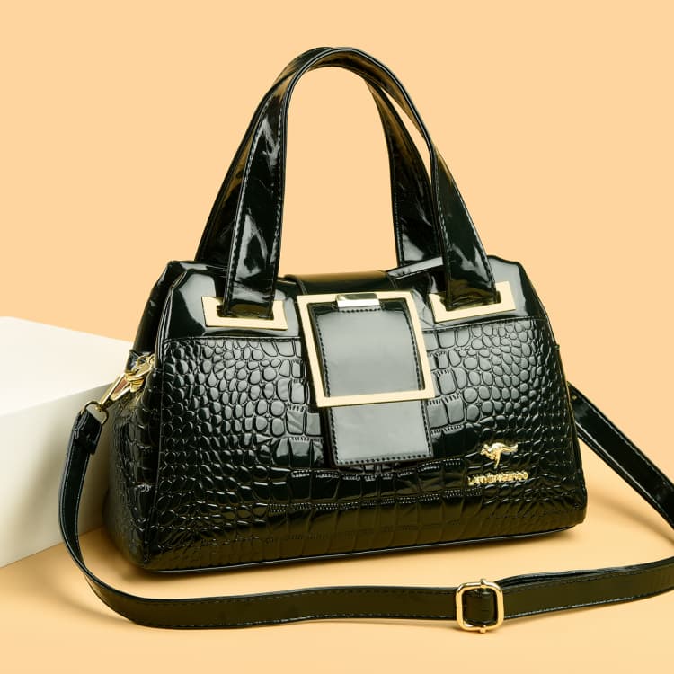 Glossy Boston Handbag One Shoulder Crossbody Women's Bag