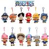 One Piece Anime Plush Keychain 12cm Luffy Chopper Sabo Soft Stuffed Doll Pendant Backpack Ornament Gift