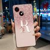 Beautiful Bright Color Couple Phone Case For ZTE Blade A35E Anti-scratch Soft Lucky Initial A-Z Letter Pattern Shell