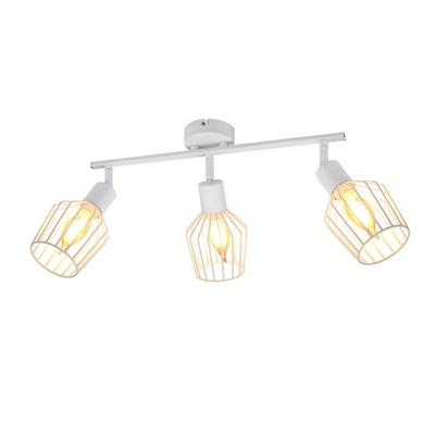 Ceiling Spot - NETTLIFE - E14 3 Bulbs - 350° Adjustable - White - Metal