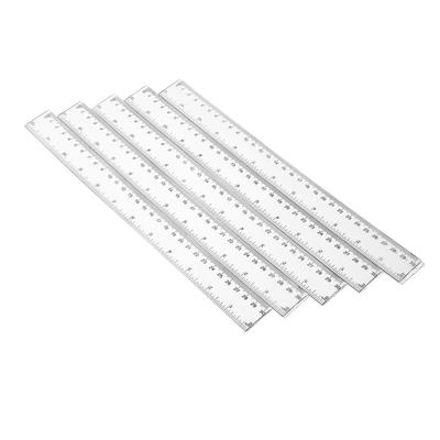 Transparent 30CM Plastic Ruler, 3.0 Wide, Straight Drawing Tool for Students In Opp Bag