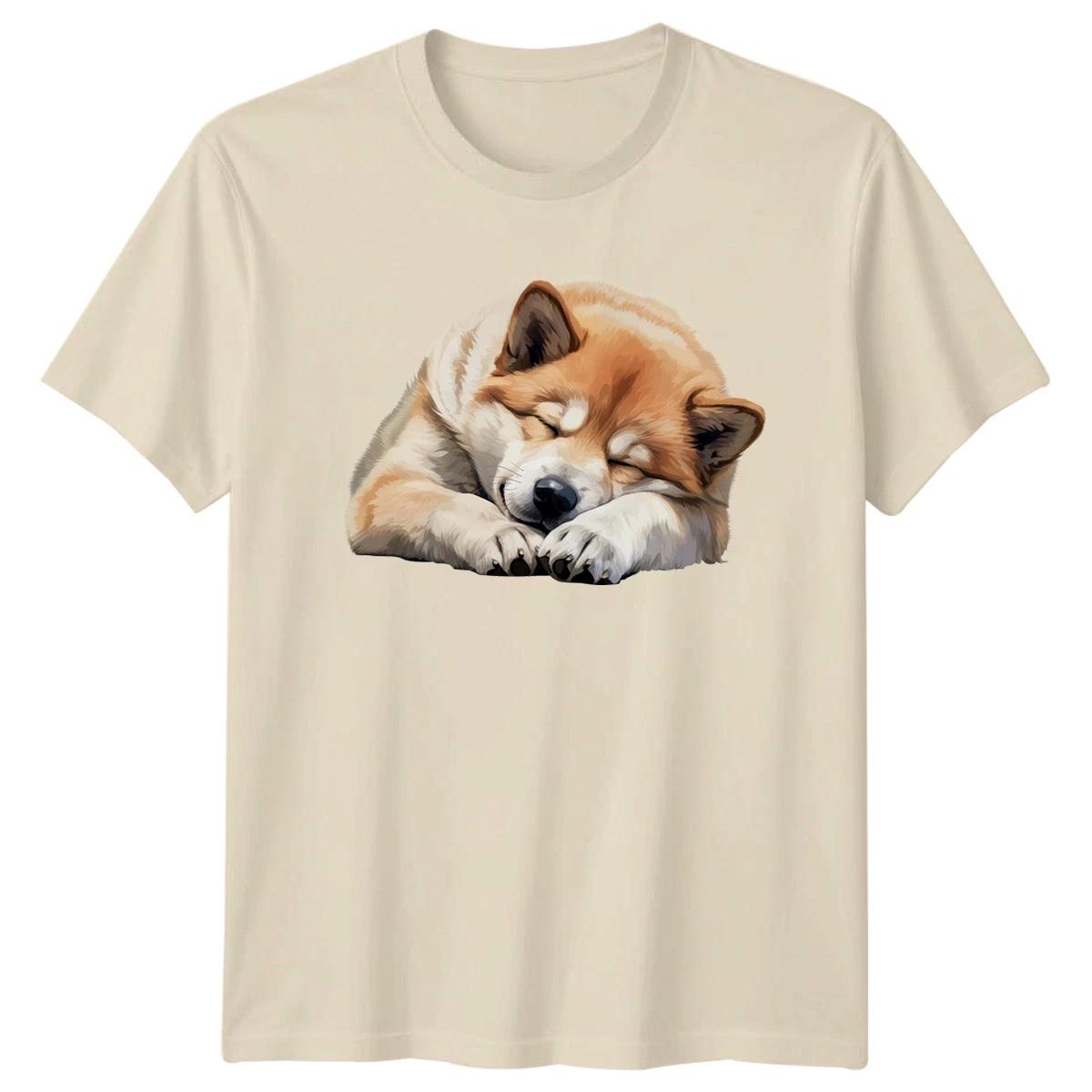 Sleeping Puppy Dog Animals Men Women Graphic Tee Unisex Shirt XS