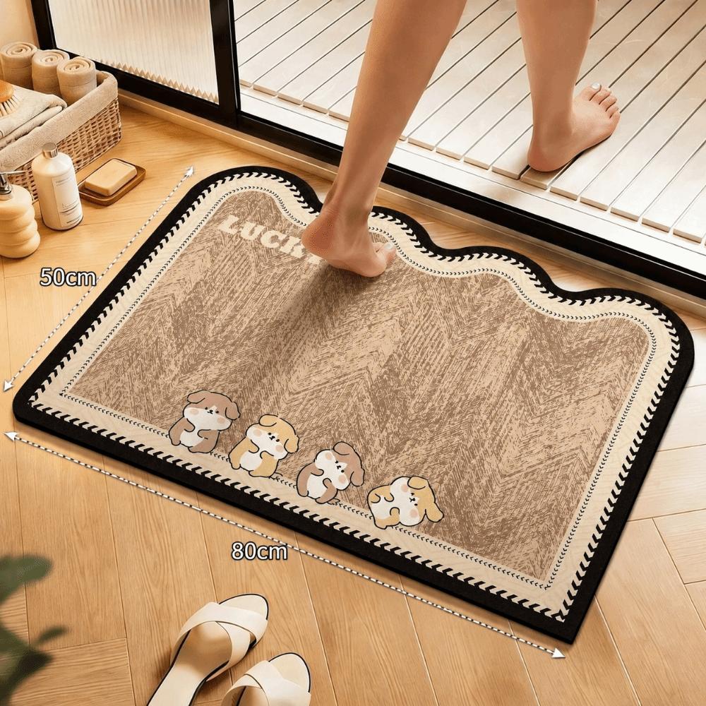 Anti Slip Diatom Mud Bathroom Mat Quick Dry Door Mat Decoration Floor Mat  Bathroom