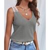 BITCED Women's Fashion Casual Solid Color Print   Blouses & Shirts
