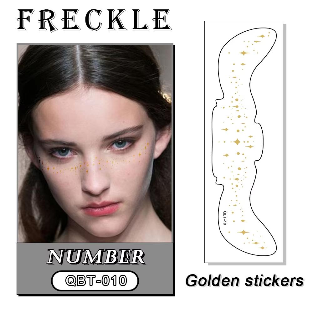 Custom Freckles Face Makeup Patches Sticker Temporary Tattoo Glitter Silver Freckles Face Tattoo