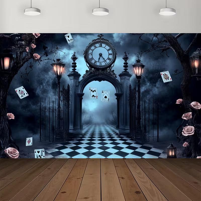 2D Alice In Wonderland Backdrop, Themed Party Photo Background