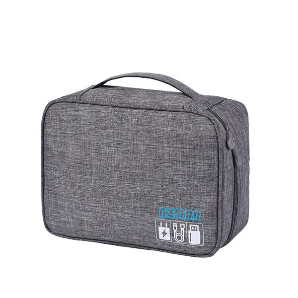 NZMAN Maternity Waterproof Digital Gear Camera Bag Electronic Accessories Organizer Travel USB Storage Case Cable Organizer серый